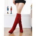 Women's Winter Snow Boots Leatherette Outdoor / Casual Low Heel Black / Brown / Red / Beige