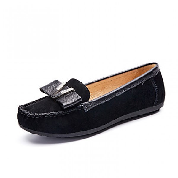 Women's Loafers & Slip-Ons Spring / Fall Moccasin / Round Toe Suede Outdoor / Casual Flat Heel shoe