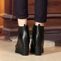 Women's Boots Fall Bootie Leather Casual Wedge Heel Others Black Others