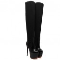 Women's Boots Spring/Fall /Winter Fashion Boots Synthetic Party & Evening / Casual Stiletto Heel Black Snow Boots