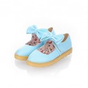 Women's Spring / Summer / Fall Round Toe Leatherette Office & Career / Casual / Dress Flat Heel Bowknot Blue / Yellow / Pink / Orange