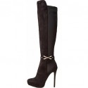 Women's Shoes Fleece / Leatherette Stiletto Heel Fashion Boots Boots Office & Career / Party & Evening / Dress Black