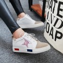 Women's Shoes Spring / Fall Wedges / Platform / Flats Flats Platform Lace-up Pink / Red / Silver/2-5