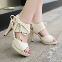 Women's Shoes Heel Heels / Peep Toe / Platform Sandals / Heels Outdoor / Dress / Casual Black / Pink / Beige