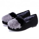 Women's Flats Spring / Fall / Winter Comfort Fur Dress / Casual Flat Heel Slip-on Red / Gray Others