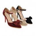 Women's Shoes Microfibre Stiletto Heel Heels / Two-Piece / Pointed Toe Sandals / Heels Outdoor / Party &